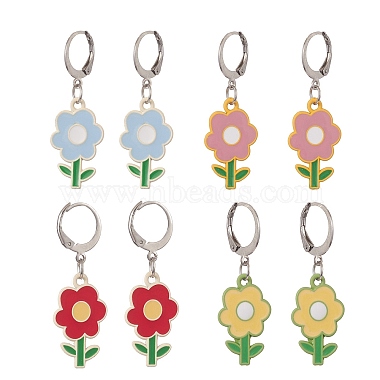 Mixed Color Alloy Earrings
