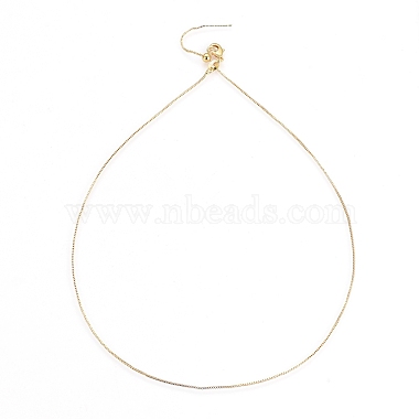 Adjustable Electroplate Brass Venetian Chain Necklaces(X-MAK-L028-02G)-2