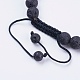 Nylon ajustable pulseras de abalorios trenzado del cordón(BJEW-F308-57E)-3