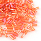 AB Color Plated Glass Bugle Beads(SEED-R011-165)-1