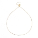 Adjustable Electroplate Brass Venetian Chain Necklaces(X-MAK-L028-02G)-2