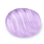 Resin Cabochons, Oval, Lilac, 19x16x5mm(CRES-N015-03B)