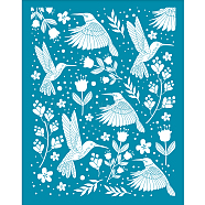 Silk Screen Printing Stencil, for Painting on Wood, DIY Decoration T-Shirt Fabric, Bird Pattern, 100x127mm(DIY-WH0341-211)