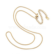 304 Stainless Steel Necklaces, Curb Chain Necklaces, Golden, 16.14 inch(41cm)(X-NJEW-E080-11G)
