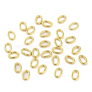 304 Stainless Steel Jump Rings, Closed Jump Rings, Oval, Real 18K Gold Plated, 4x6x1mm, Inner Diameter: 2.5x4.5mm, about 117pcs/10g(X-STAS-F221-46R-G)