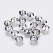 Imitation Austrian Crystal Beads, Grade AAA, Faceted, Bicone, Colorful, 8x4mm, Hole: 0.9~1mm(SWAR-F061-4x8mm-31)