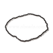 Natural Black Spinel Beads Stretch Bracelet for Women, Beads: 2mm, Inner Diameter: 2-1/8 inch(5.5cm)(BJEW-JB07420-01)