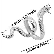 Non-Tarnish 304 Stainless Steel Snake Pattern Cuff Ring Unisex Simple(FY9396-1)