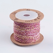 Cotton Thread Cords, Macrame Cord, For Jewelry Making, Colorful, 1mm, about 21.87 yards(20m)/roll(OCOR-I003-08)