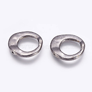 Tibetan Style Irregular Ring Bead Frames, Lead Free & Cadmium Free & Nickel Free, Gunmetal, 20.5x20.5x3mm, Hole: 12mm(X-K081Z052)