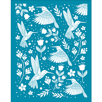 Silk Screen Printing Stencil, for Painting on Wood, DIY Decoration T-Shirt Fabric, Bird Pattern, 100x127mm