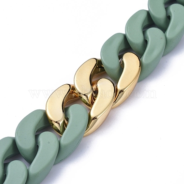 Medium Aquamarine Acrylic Curb Chains Chain