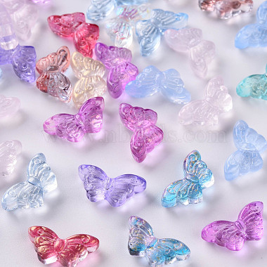 Mixed Color Butterfly Glass Beads