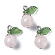 pendentifs de fruits en quartz rose naturel(PALLOY-TA00077-01)-1