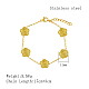 Stainless Steel Flower Link Chain Bracelet(KW3287-1)-3