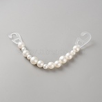 Resin Imitation Pearl Round Beaded Bag Straps, Wide Bag Handles, Purse Making Accessories, Seashell Color, 235mm(PURS-WH20002-01)