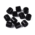 Undyed Natural Wood Beads, Barrel, Black, 8~8.5x8~8.5mm, Hole: 1.8mm, about 980pcs/500g(WOOD-ZX010-06)