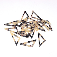Cellulose Acetate(Resin) Pendants, Triangle, Antique White, 39x17x2.5mm, Hole: 1mm(KY-S130-A304)