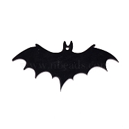 Acrylic Label Card, for Halloween Decotation, Bat, Black, 73x145x2.8mm, Hole: 4mm(DIY-WH0308-61D)