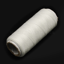 402 Polyester Sewing Thread Cords for Cloth or DIY Craft, White, 0.1mm, about 120m/roll, 10rolls/bag(OCOR-R027-36)