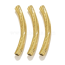 304 Stainless Steel Curved Tube Beads, Golden, 36x4mm, Hole: 2x2.5mm(STAS-M071-03D-G)