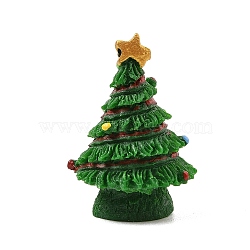 Christmas Resin Figurine Statues, for Home Office Desktop Decoration, Christmas Tree, 20x21x28.5mm(DJEW-M018-02A)