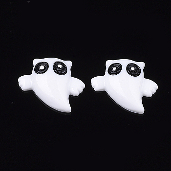 Resin Cabochons, Ghost, White, 23x27x7mm