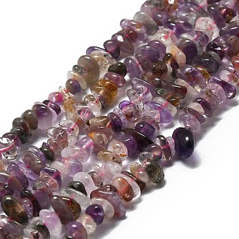 Natural Auralite Beads Strands, Chip, 6.5~10x4~7x1~5mm, Hole: 1mm, 16.14''(41cm)