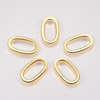 304 Stainless Steel Linking Rings, Oval, Golden, 20x12x1mm, Hole: 7x15.5mm
