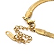 Ion Plating(IP) 304 Stainless Steel Herringbone Chain Bracelet for Men Women(BJEW-E058-01C-G)-3