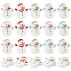 Craspire 20шт. 5 цвета снеговика рождественская тема пищевые экологически чистые силиконовые бусины(SIL-CP0001-05)-1