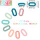 80Pcs 8 Colors Opaque Spray Painted Acrylic Linking Rings(OACR-FH0001-022)-5