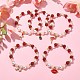 Natural & Synthetic Mixed Gemstone Round Beaded Stretch Bracelet(BJEW-JB09588)-5