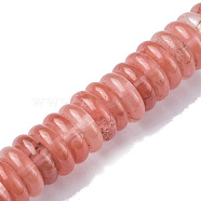 Cherry Quartz Glass Beads Strands, Disc, 12x3.5~4mm, Hole: 1.4mm, about 51pcs/strand, 7.48~8.19 inch(19~20.8cm)(G-F743-06G)