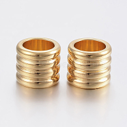 304 Stainless Steel Beads, Column, Golden, 12x10.5mm, Hole: 8.5mm(STAS-F155-20G)
