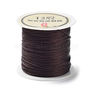 12-Ply Round Nylon Thread, with Spool, Coffee, 0.8mm, about 27.34 Yards(25m)/Roll(NWIR-Q001-01D-03)