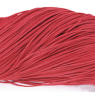 Round Waxed Polyester Cord, Taiwan Waxed Cord, Twisted Cord, Crimson, 1.5mm, about 415.57 yards(380m)/bundle(YC-R135-1.5mm-162)