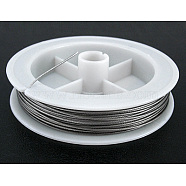 Tiger Tail Wire, Nylon-coated Stainless Steel, Light Grey, 0.35mm, about 164.04 Feet(50m)/roll(X-TWIR-0.4D)