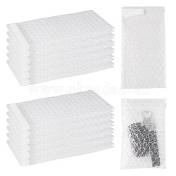 PE Film Bubble Bags, Self Adhesive Bubble Mailers, Rectangle, White, 19x10x0.2cm(ABAG-TAC0035-08C)