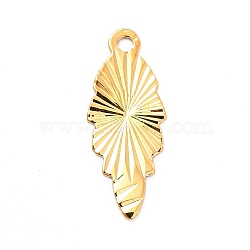 Rack Plating Brass Pendants, Long-Lasting Plated, Ice-cream Charm, Golden, 18.5x7.5x0.3mm, Hole: 1.4mm(KK-E067-05G)