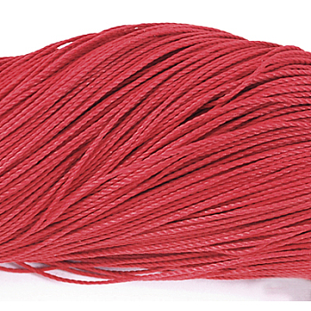 Round Waxed Polyester Cord, Taiwan Waxed Cord, Twisted Cord, Crimson, 1.5mm, about 415.57 yards(380m)/bundle