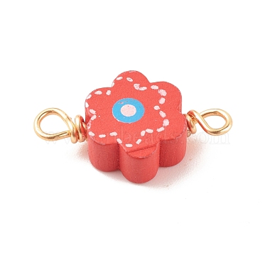 Spray Painted Wood Connector Charms(PALLOY-JF01427-16)-2