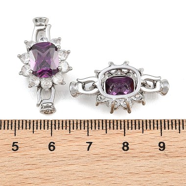 Brass Pave Cubic Zirconia Fold Over Clasps(CU-CBAA6E8-09P)-3