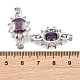 Brass Pave Cubic Zirconia Fold Over Clasps(CU-CBAA6E8-09P)-3