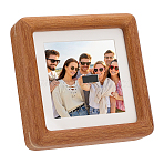 Wood Photo Frame Stand, Square, Peru, 119x119x29mm(AJEW-WH0481-83B)