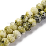 Natural Yellow Turquoise(Jasper) Beads Strands, Faceted, Rondelle, 8x6mm, Hole: 1mm, about 63~64pcs/strand, 14.96''~15.35''(38~39cm)(G-K380-A47-01)