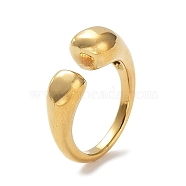304 Stainless Steel Open Cuff Rings, Golden, Ring, US Size 6(16.5mm)(RJEW-Z024-02G-01)