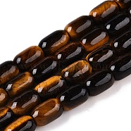 Natural Tiger Eye Beads Strands, Column, 9~9.5x6mm, Hole: 0.9~1mm, about 42~43pcs/strand, 15.24~15.8''(38.7~39.5cm)(G-G980-50)