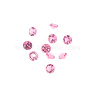 Glass Rhinestone Cabochons, DIY Accessories for Jewelry Pendant Making, Birthstone Color Style Rhinestone, Diamond Shape, Rose, 5mm, 20pcs/bag(GLAA-TAC0005-5mm-10)