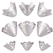 6Pcs 3 Style Alloy Shoes Creases Protector, Iron Toe Cap Covers, Prevent Shoes Crease Indentation Anti-Wrinkle, for High-Heeled Shoes Decorate Accessories, Platinum, 24~35x29~37.5x24.5~28mm, Hole: 2~3mm, 2pcs/style(FIND-GF0004-89P)